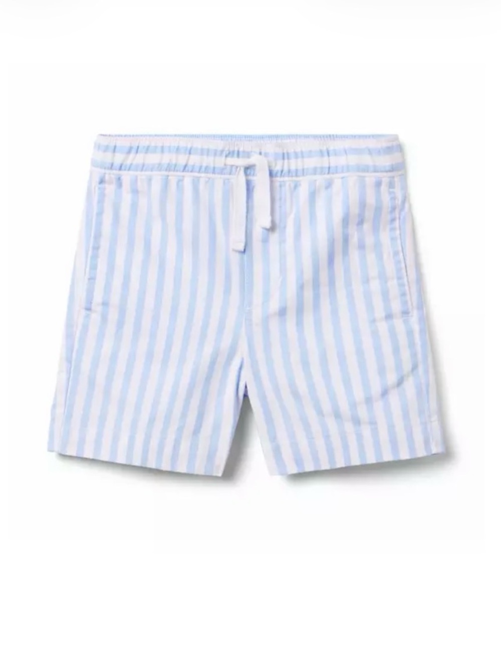 Janie and Jack Light Blue & White Stripe Drawcord Shorts